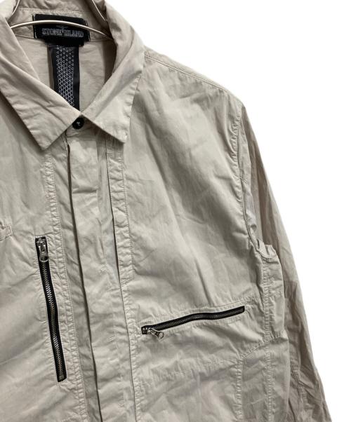 STONE ISLAND SHADOW PROJECT（ストーンアイランド シャドウプロジェクト）STONE ISLAND SHADOW PROJECT (ストーンアイランド シャドウプロジェクト) ロングシャツコート ベージュ サイズ:Lの古着・服飾アイテム