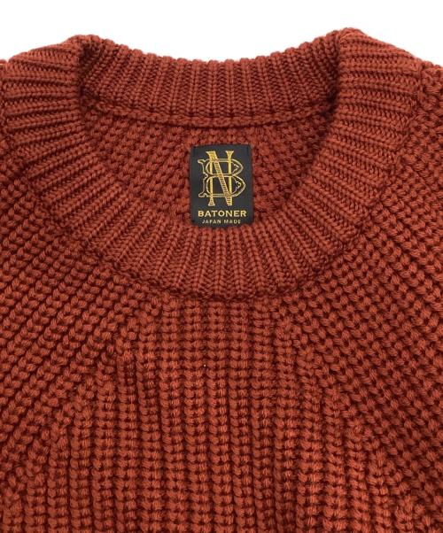 BATONER（バトナ―）BATONER (バトナ―) SIGNATURE CREW NECK BN-22FM-030 ブラウン サイズ:2の古着・服飾アイテム