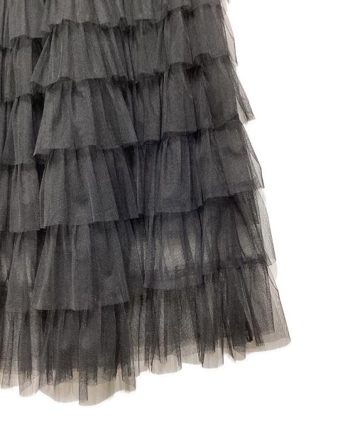 Ameri（アメリ）Ameri (アメリ) BLACK TULLE RAFFLE SKIRT　0125109260360 ブラック サイズ:Mの古着・服飾アイテム