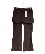Knuth Marfクヌースマーフ）の古着「2piece zip flare pants　KM25SUG06」｜ブラウン
