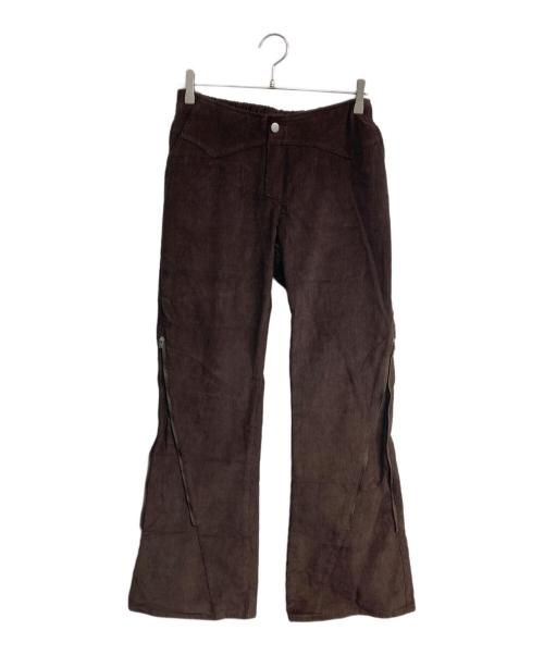 Knuth Marf（クヌースマーフ）Knuth Marf (クヌースマーフ) 2piece zip flare pants　KM25SUG06 ブラウン サイズ:Mの古着・服飾アイテム