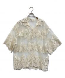 CLANE（クラネ）の古着「SHEER FLOWER LACE SHIRTS」｜アイボリー
