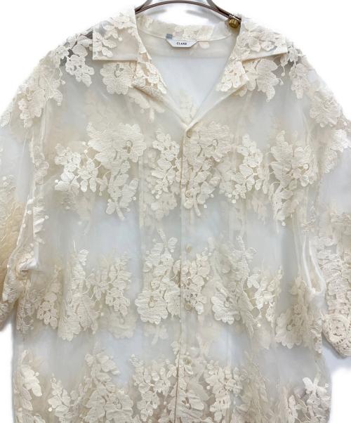 CLANE（クラネ）CLANE (クラネ) SHEER FLOWER LACE SHIRTS アイボリー サイズ:2の古着・服飾アイテム