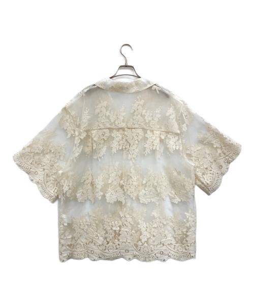 CLANE（クラネ）CLANE (クラネ) SHEER FLOWER LACE SHIRTS アイボリー サイズ:2の古着・服飾アイテム
