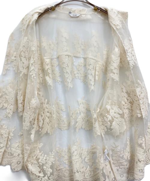 CLANE（クラネ）CLANE (クラネ) SHEER FLOWER LACE SHIRTS アイボリー サイズ:2の古着・服飾アイテム