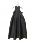 CLANEクラネ）の古着「HIGH WAIST SWITCHING ONEPIECE　16112-5282」｜ブラック