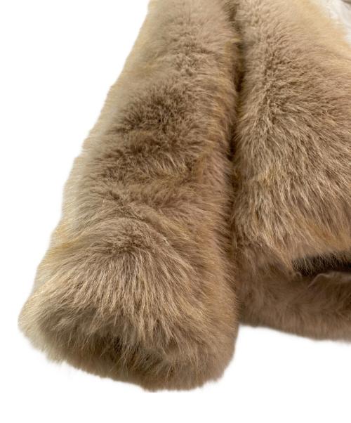 1er Arrondissement（プルミエ アロンディスモン）1er Arrondissement (プルミエ アロンディスモン) ECOPELファーショートコート ブラウン サイズ:36の古着・服飾アイテム