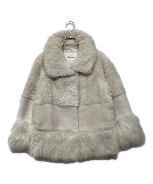 Diagram GRACE CONTINENTAL（ダイアグラム グレースコンチネンタル）Diagram GRACE CONTINENTAL (ダイアグラム グレースコンチネンタル) ラム カシミヤ ハイブリットファー ハーフコート39364104 ベージュ サイズ:36の古着・服飾アイテム