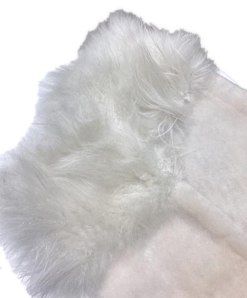 Diagram GRACE CONTINENTAL（ダイアグラム グレースコンチネンタル）Diagram GRACE CONTINENTAL (ダイアグラム グレースコンチネンタル) ラム カシミヤ ハイブリットファー ハーフコート39364104 ベージュ サイズ:36の古着・服飾アイテム