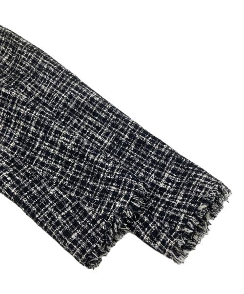 theory（セオリー）theory (セオリー) ノーカラーツイードコート ブラック サイズ:Sの古着・服飾アイテム