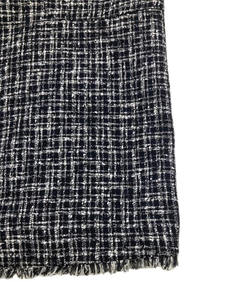 theory（セオリー）theory (セオリー) ノーカラーツイードコート ブラック サイズ:Sの古着・服飾アイテム