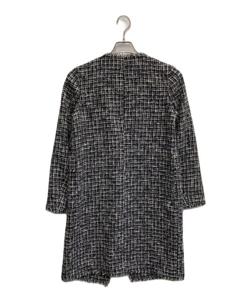 theory（セオリー）theory (セオリー) ノーカラーツイードコート ブラック サイズ:Sの古着・服飾アイテム
