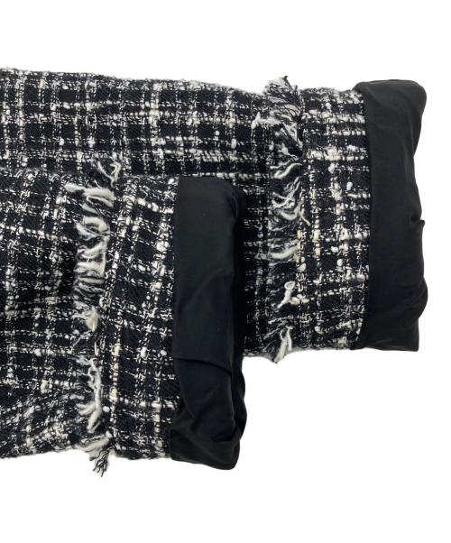 theory（セオリー）theory (セオリー) ノーカラーツイードコート ブラック サイズ:Sの古着・服飾アイテム