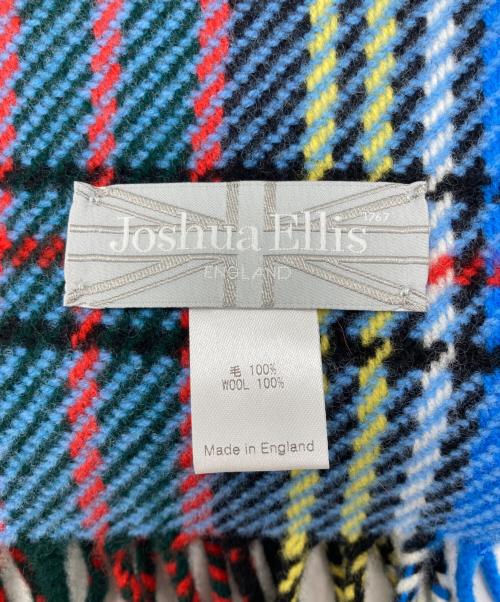 JOSHUA ELLIS（ジョシュア エリス）JOSHUA ELLIS (ジョシュア エリス) ウールチェックストール ブルーの古着・服飾アイテム