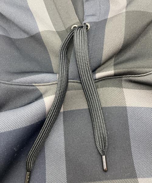BLACK LABEL CRESTBRIDGE（ブラックレーベル クレストブリッジ）BLACK LABEL CRESTBRIDGE (ブラックレーベル クレストブリッジ) プルオーバーチェックパーカー ブラック サイズ:Lの古着・服飾アイテム