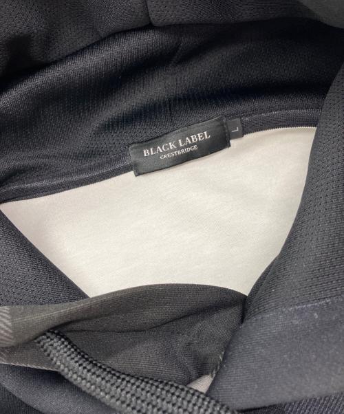 BLACK LABEL CRESTBRIDGE（ブラックレーベル クレストブリッジ）BLACK LABEL CRESTBRIDGE (ブラックレーベル クレストブリッジ) プルオーバーチェックパーカー ブラック サイズ:Lの古着・服飾アイテム