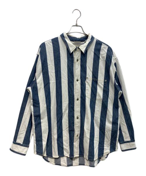 LEVI'S SILVERTAB（リーバイス シルバータブ）LEVI'S SilverTab (リーバイス シルバータブ) ストライプシャツ ブルー サイズ:Mの古着・服飾アイテム
