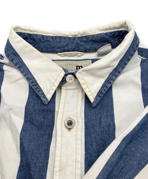 LEVI'S SILVERTAB（リーバイス シルバータブ）LEVI'S SilverTab (リーバイス シルバータブ) ストライプシャツ ブルー サイズ:Mの古着・服飾アイテム