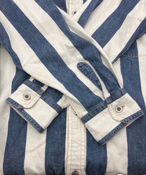LEVI'S SILVERTAB（リーバイス シルバータブ）LEVI'S SilverTab (リーバイス シルバータブ) ストライプシャツ ブルー サイズ:Mの古着・服飾アイテム