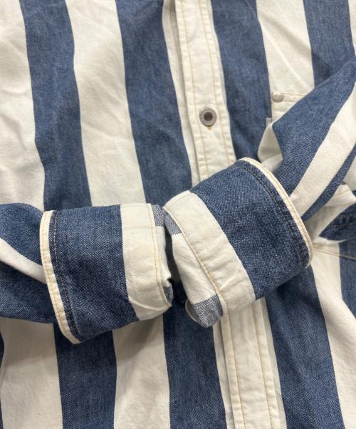 LEVI'S SILVERTAB（リーバイス シルバータブ）LEVI'S SilverTab (リーバイス シルバータブ) ストライプシャツ ブルー サイズ:Mの古着・服飾アイテム