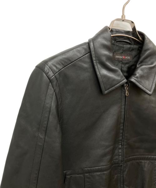 Bruno Magli（ブルーノマリ）Bruno Magli (ブルーノマリ) レザージャケット ブラック サイズ:SIZE 38の古着・服飾アイテム