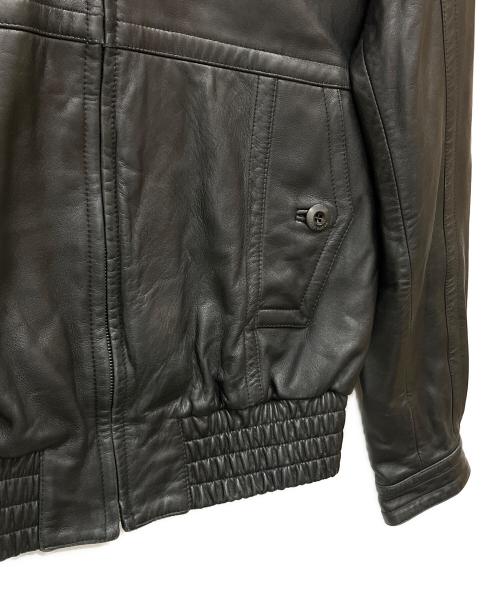 Bruno Magli（ブルーノマリ）Bruno Magli (ブルーノマリ) レザージャケット ブラック サイズ:SIZE 38の古着・服飾アイテム