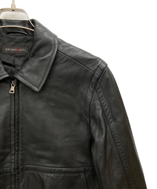 Bruno Magli（ブルーノマリ）Bruno Magli (ブルーノマリ) レザージャケット ブラック サイズ:SIZE 38の古着・服飾アイテム