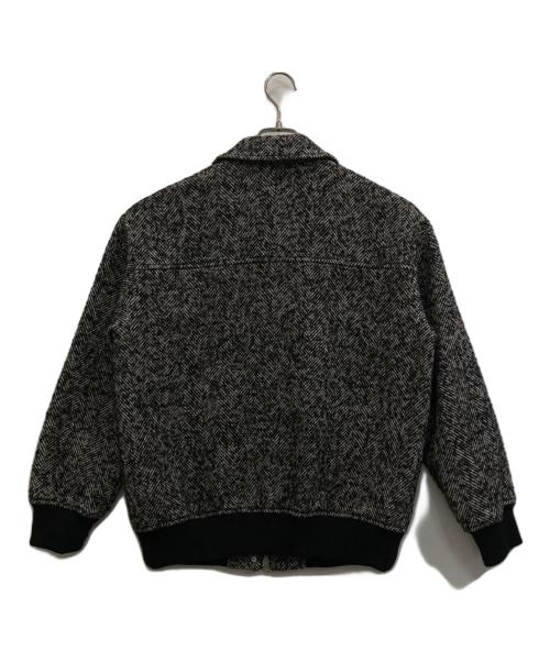 UNITED ARROWS（ユナイテッドアローズ）UNITED ARROWS (ユナイテッドアローズ) ツイードブルゾン ブラック×ホワイト サイズ:38の古着・服飾アイテム