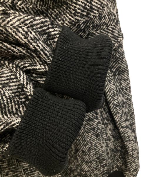 UNITED ARROWS（ユナイテッドアローズ）UNITED ARROWS (ユナイテッドアローズ) ツイードブルゾン ブラック×ホワイト サイズ:38の古着・服飾アイテム