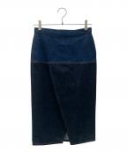 FENDIフェンディ）の古着「FFロゴデニムタイトスカート」｜インディゴ