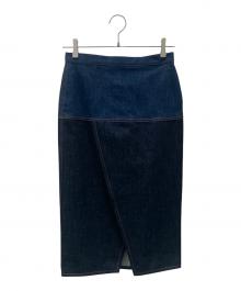 FENDI（フェンディ）の古着「FFロゴデニムタイトスカート」｜インディゴ