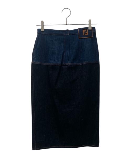 FENDI（フェンディ）FENDI (フェンディ) FFロゴデニムタイトスカート インディゴ サイズ:38の古着・服飾アイテム