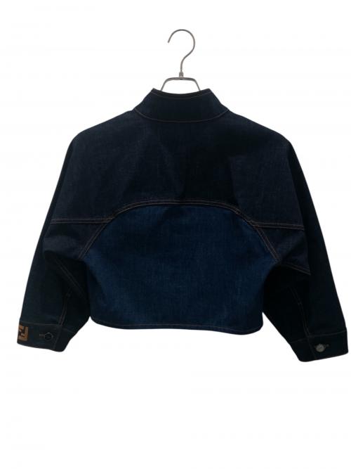 FENDI（フェンディ）FENDI (フェンディ) バイカラーデニムジャケット インディゴ サイズ:40の古着・服飾アイテム