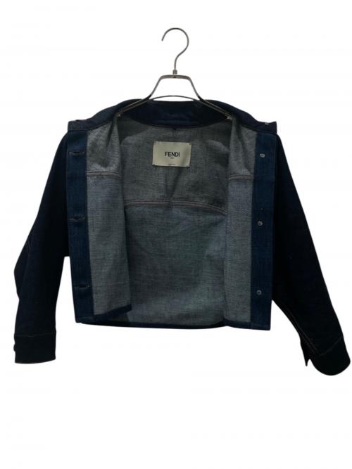FENDI（フェンディ）FENDI (フェンディ) バイカラーデニムジャケット インディゴ サイズ:40の古着・服飾アイテム