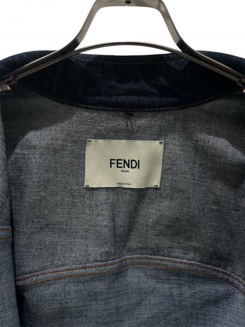 FENDI（フェンディ）FENDI (フェンディ) バイカラーデニムジャケット インディゴ サイズ:40の古着・服飾アイテム