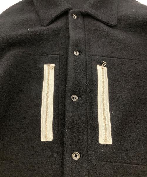 My Beautiful Landlet（マイビューティフルランドレット）My Beautiful Landlet (マイビューティフルランドレット) SLIVER WOOL OVERSIZE SHIRT ブラック サイズ:1の古着・服飾アイテム