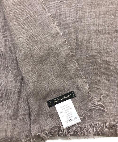 FALIERO SARTI（ファリエロサルティ）Faliero Sarti (ファリエロサルティ) 大判カシミヤ混ストール ブラウンの古着・服飾アイテム