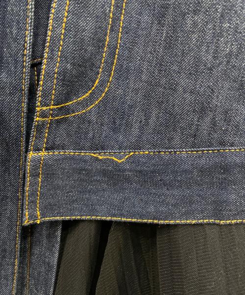 AULA AILA（アウラアイラ）AULA AILA (アウラアイラ) アシンメトリープリーツジャンパースカート インディゴ サイズ:1の古着・服飾アイテム