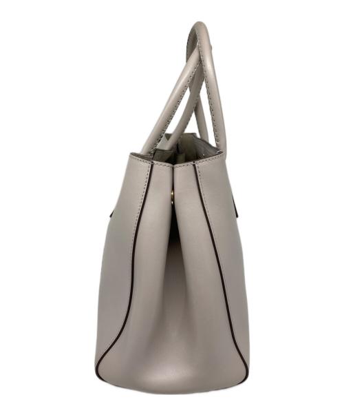 ANYA HINDMARCH（アニヤ・ハインドマーチ）ANYA HINDMARCH (アニヤ・ハインドマーチ) WINK SMILY LEATHER TOTE　ウィンク スマイリー レザー トート　 バッグ グレー サイズ:なしの古着・服飾アイテム