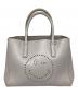 ANYA HINDMARCH（アニヤ・ハインドマーチ）の古着「WINK SMILY LEATHER TOTE　ウィンク スマイリー レザー トート　 バッグ」｜グレー
