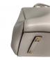 中古・古着 ANYA HINDMARCH (アニヤ・ハインドマーチ) WINK SMILY LEATHER TOTE　ウィンク スマイリー レザー トート　 バッグ グレー サイズ:なし：15000円