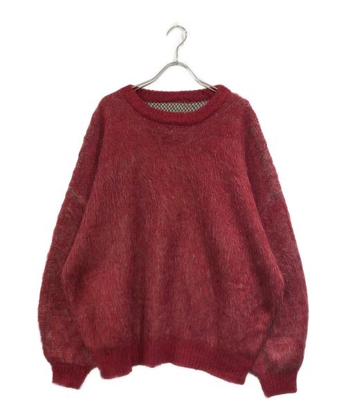 Knuth Marf（クヌースマーフ）Knuth Marf (クヌースマーフ) シャギーフラワーニット レッド サイズ:SIZE Freeの古着・服飾アイテム