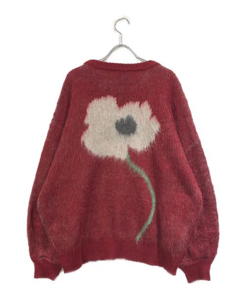 Knuth Marf（クヌースマーフ）Knuth Marf (クヌースマーフ) シャギーフラワーニット レッド サイズ:SIZE Freeの古着・服飾アイテム