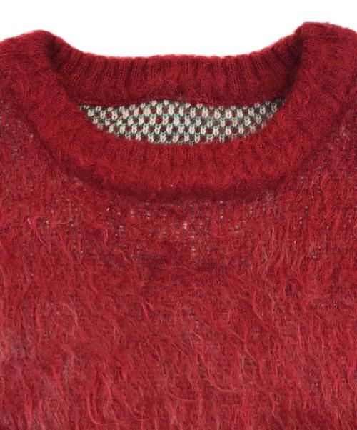 Knuth Marf（クヌースマーフ）Knuth Marf (クヌースマーフ) シャギーフラワーニット レッド サイズ:SIZE Freeの古着・服飾アイテム