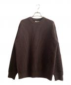 AURALEEオーラリー）の古着「SUPER FINE WOOL RIB KNIT P/O」｜ブラウン