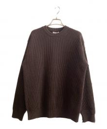 AURALEE（オーラリー）の古着「SUPER FINE WOOL RIB KNIT P/O」｜ブラウン