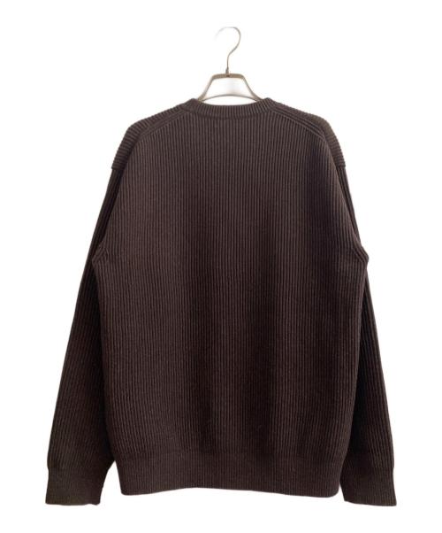 AURALEE（オーラリー）AURALEE (オーラリー) SUPER FINE WOOL RIB KNIT P/O ブラウン サイズ:3の古着・服飾アイテム