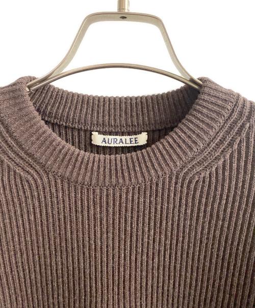 AURALEE（オーラリー）AURALEE (オーラリー) SUPER FINE WOOL RIB KNIT P/O ブラウン サイズ:3の古着・服飾アイテム