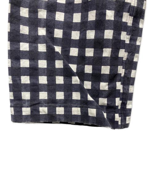 SZ Blockprints（エスゼットブロックプリント）SZ Blockprints (エスゼットブロックプリント) チェックワイドパンツ　Blockprints TSUKUTTE DISCO PANTS　3810600129 ネイビー サイズ:Mの古着・服飾アイテム