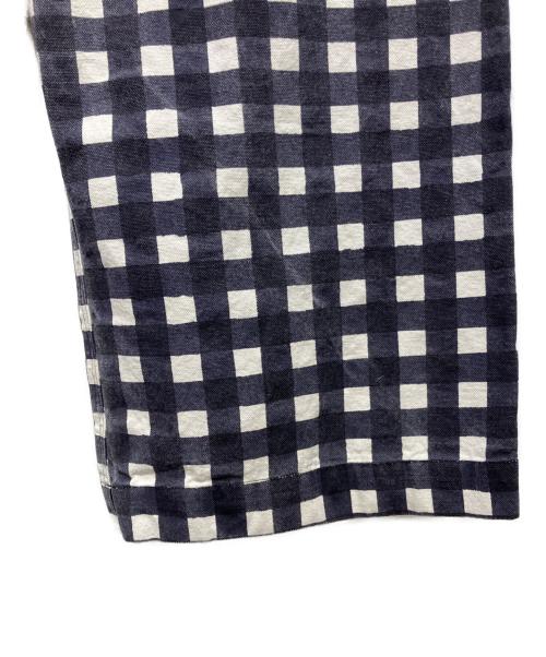 SZ Blockprints（エスゼットブロックプリント）SZ Blockprints (エスゼットブロックプリント) チェックワイドパンツ　Blockprints TSUKUTTE DISCO PANTS　3810600129 ネイビー サイズ:Mの古着・服飾アイテム